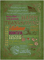 Thanksgiving Sentiments Card H7083U-AA
